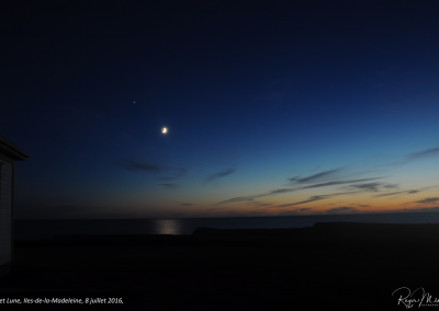 Moon and Jupiter at Sunset